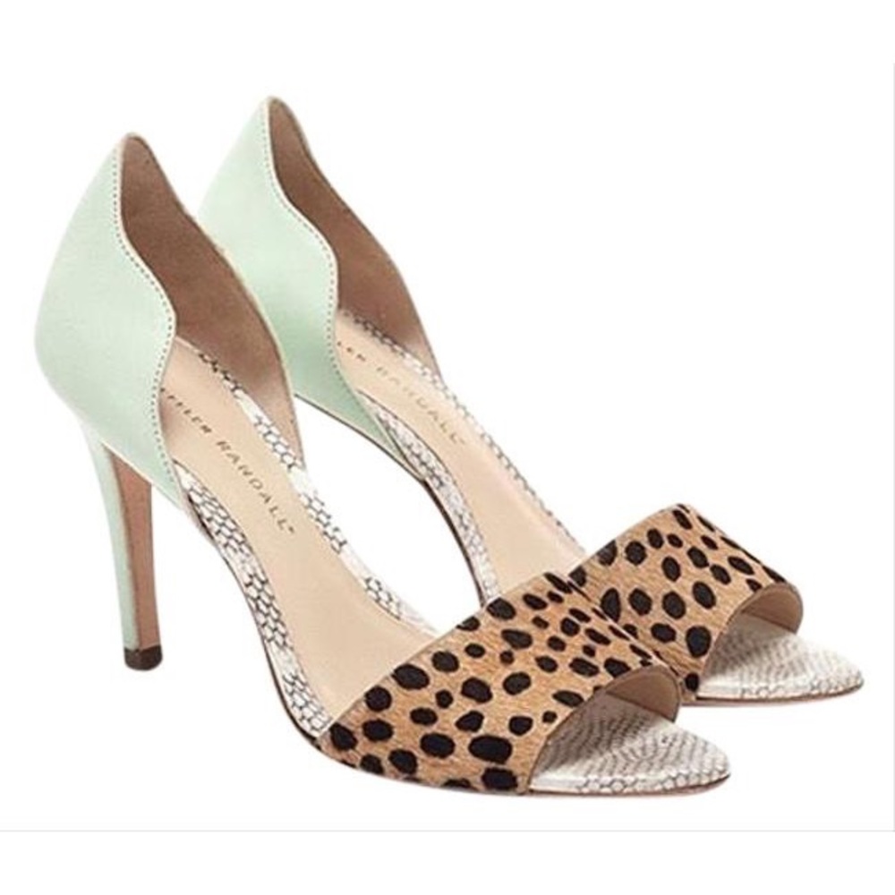 Loeffler Randall Leopard/Mint Pumps